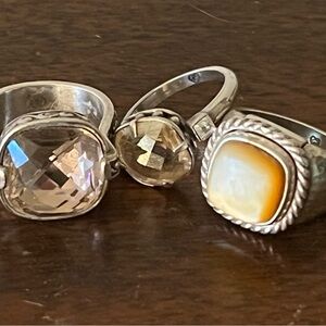 Lot Brighton Venus silver crystal rings